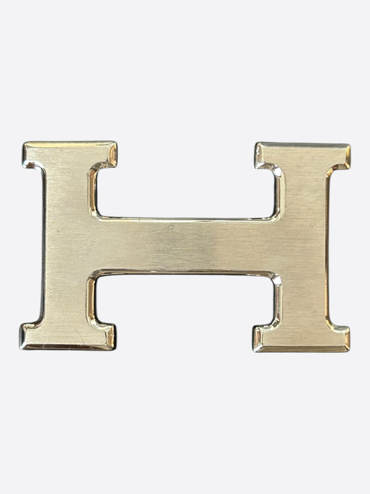 Hermes Brushed Palladium H Belt Buckle