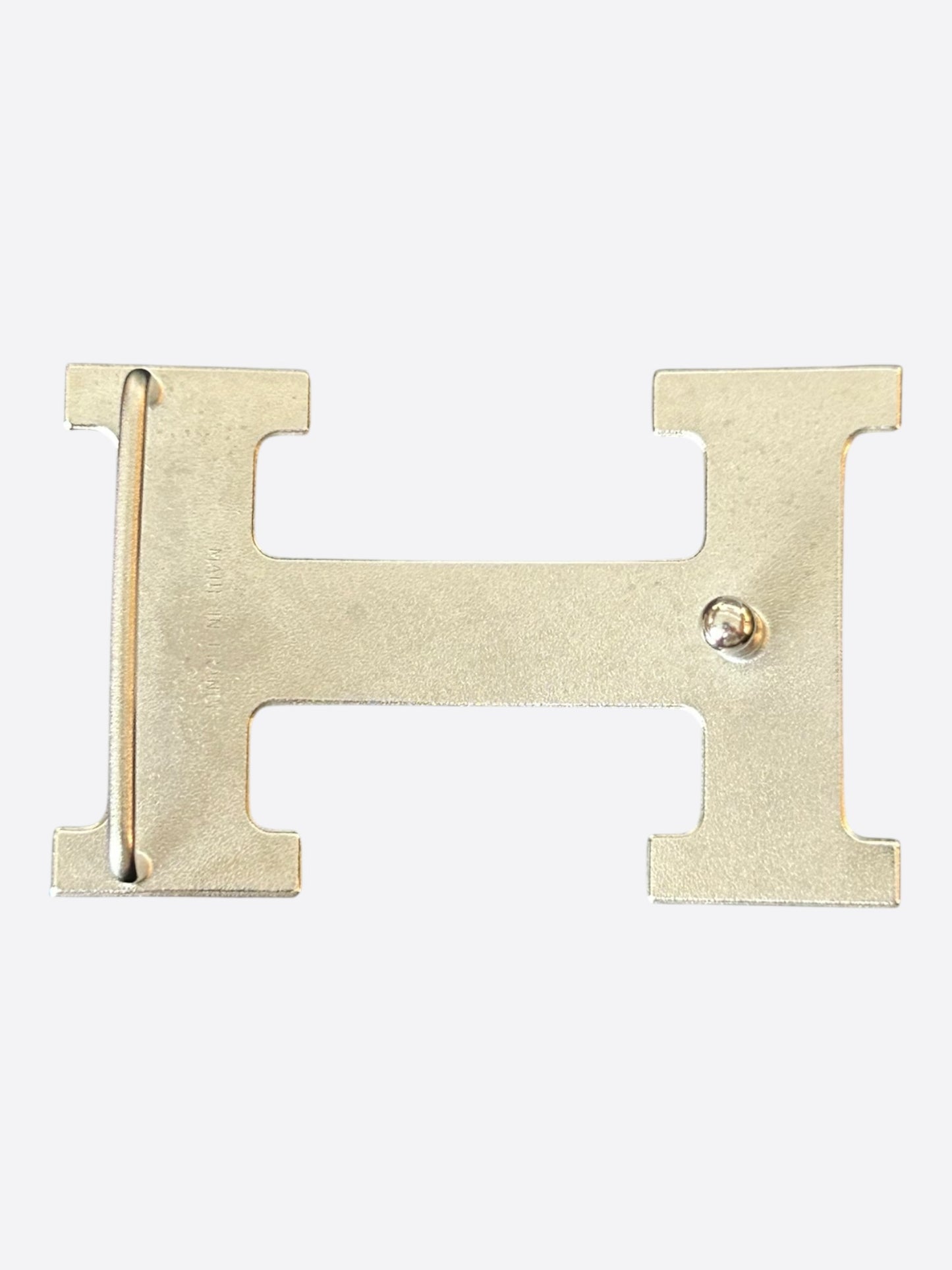 Hermes Brushed Palladium H Belt Buckle