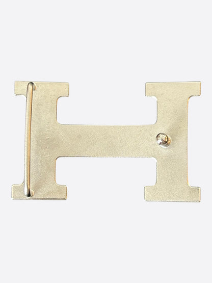 Hermes Brushed Palladium H Belt Buckle