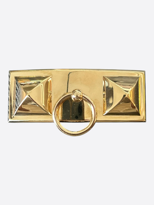 Hermes Gold Collier De Chien Belt Buckle
