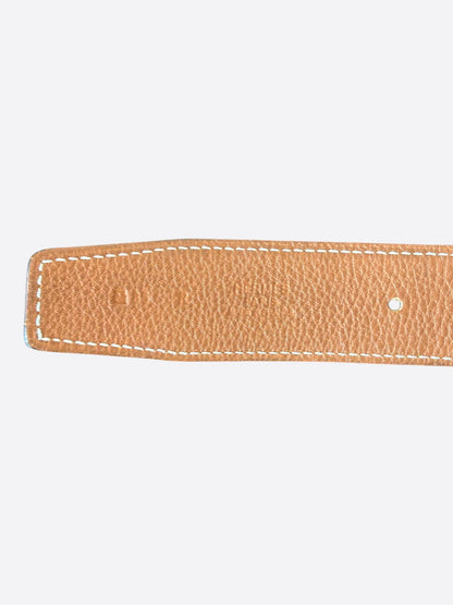 Hermes Black & Brown Gold Reversible H Belt