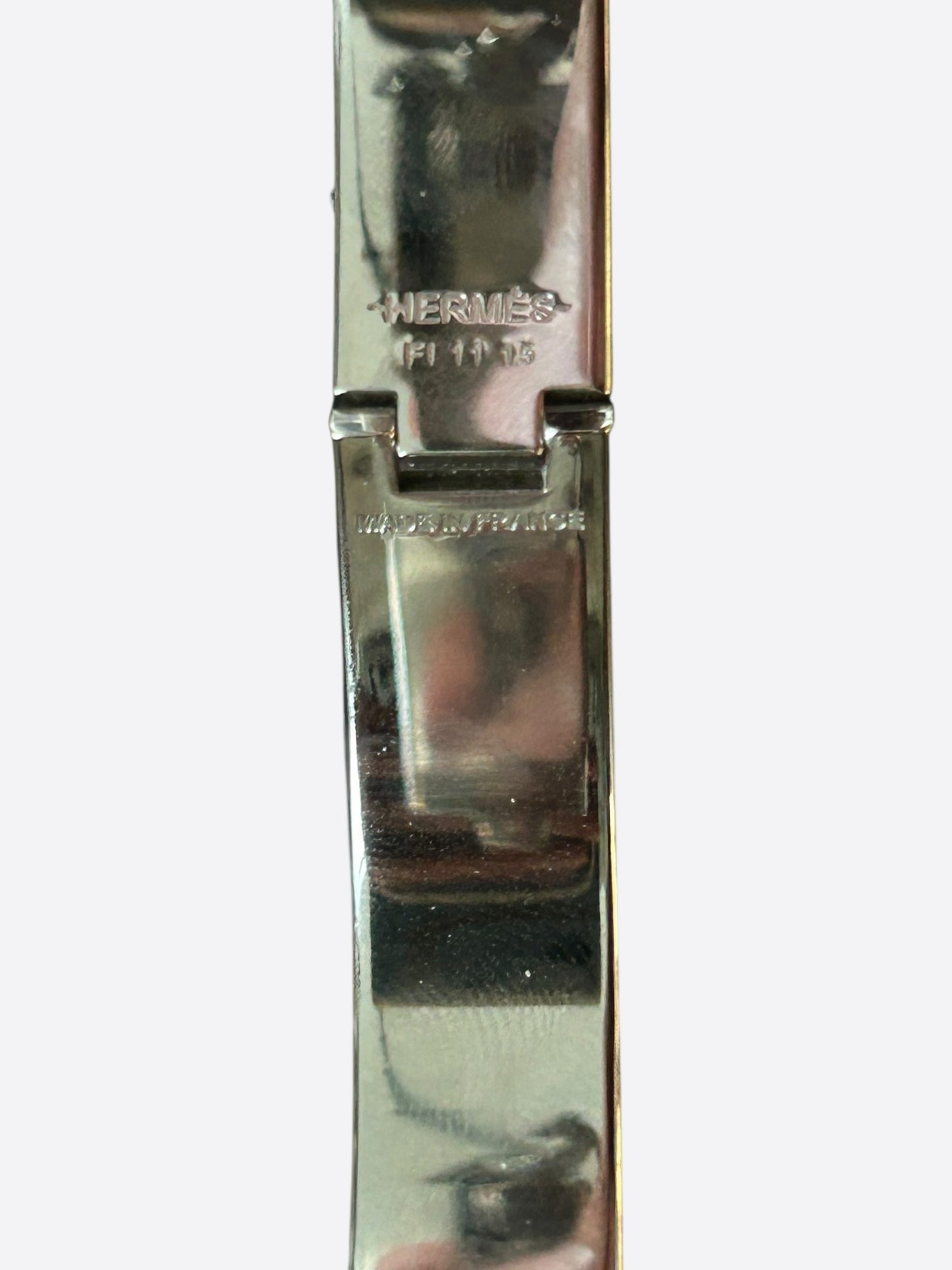 Hermes Palladium & Yellow Clic Clac H Bracelet