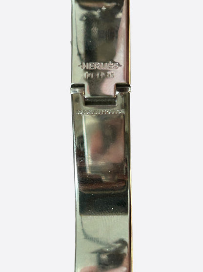 Hermes Palladium & Yellow Clic Clac H Bracelet