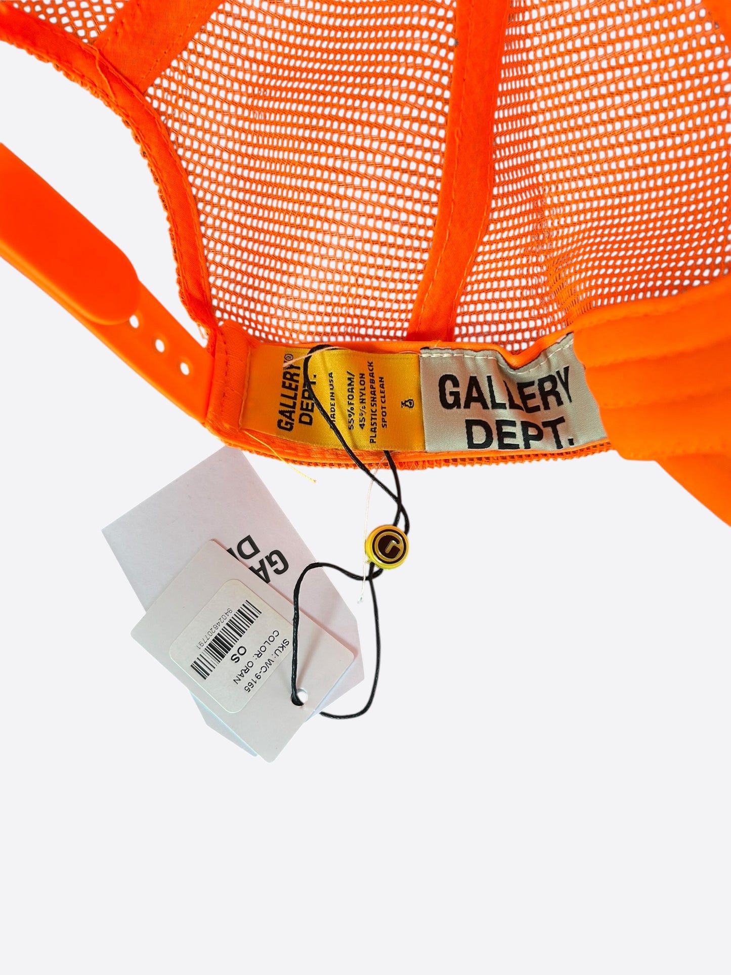 Gallery Dept Orange & Black Workshop Logo Trucker Hat