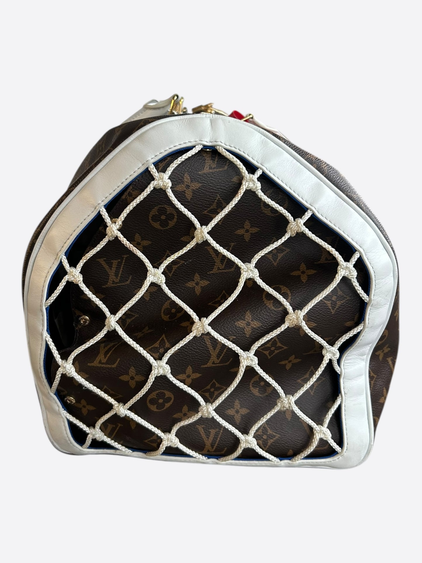 Louis Vuitton NBA Brown & White Monogram Keepall 50