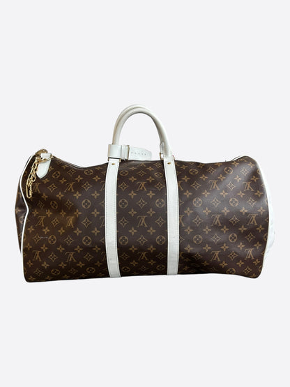 Louis Vuitton NBA Brown & White Monogram Keepall 50