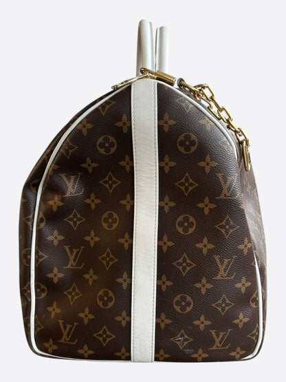 Louis Vuitton NBA Brown & White Monogram Keepall 50