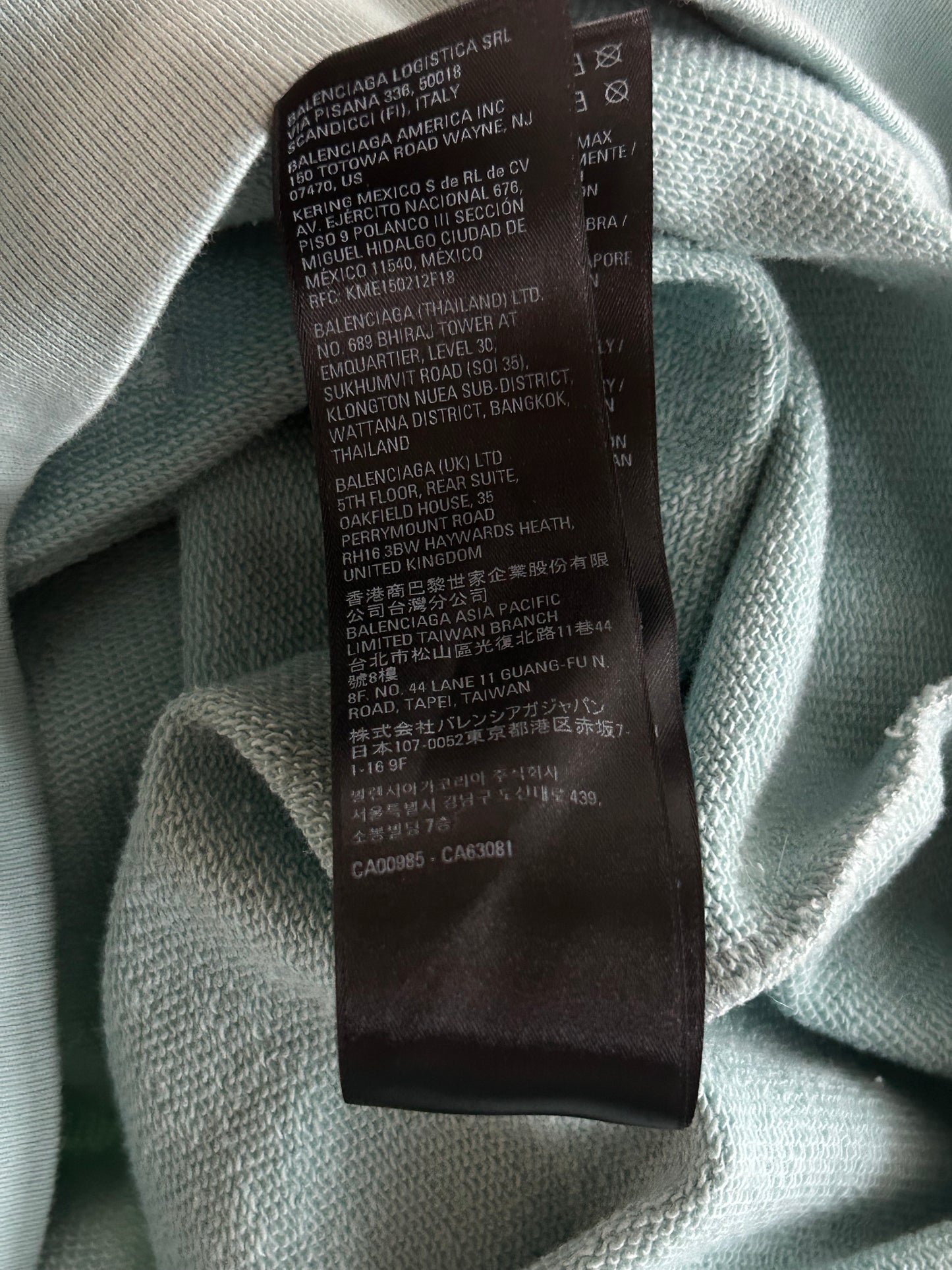 Balenciaga Blue Embroidered BB Icon Logos Hoodie