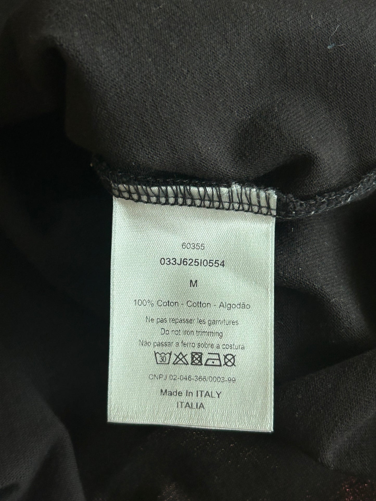 Dior Shawn Stussy Black & White Embroidered Logo T-Shirt