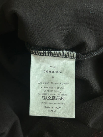 Dior Shawn Stussy Black & White Embroidered Logo T-Shirt