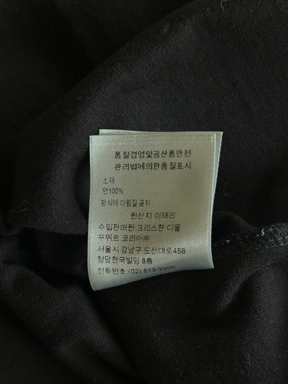 Dior Shawn Stussy Black & White Embroidered Logo T-Shirt