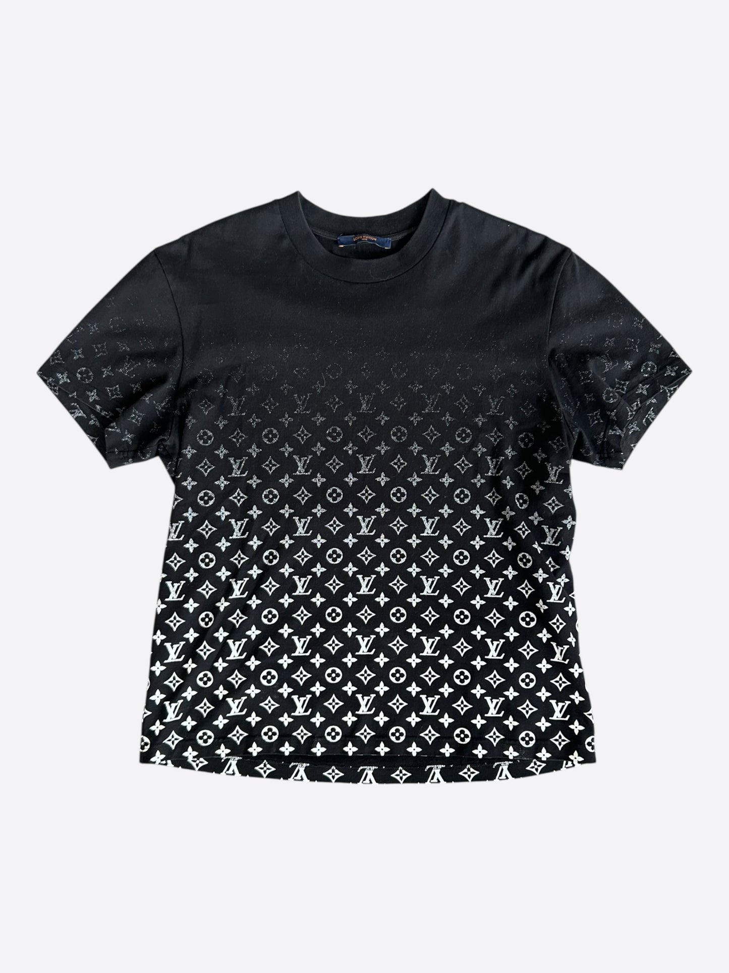Louis Vuitton Black & White Monogram Gradient T-Shirt