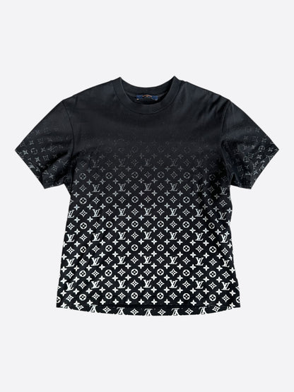 Louis Vuitton Black & White Monogram Gradient T-Shirt