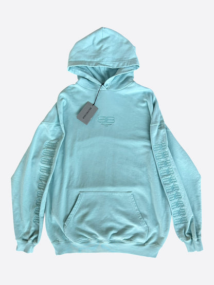 Balenciaga Blue Embroidered BB Icon Logos Hoodie