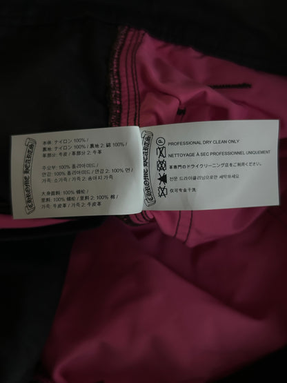 Chrome Hearts Brown Nylon & Leather Carpenter Pants