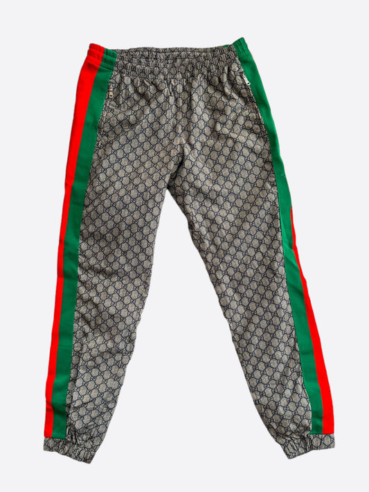 Gucci Beige GG Monogram Striped Pants