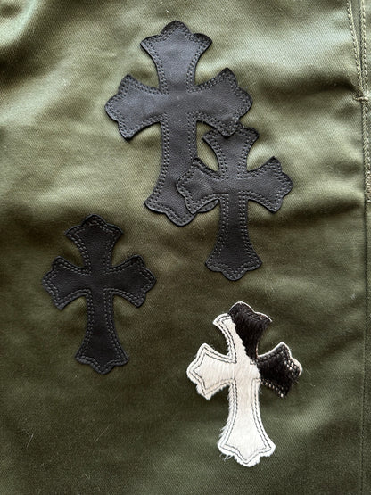 Chrome Hearts Green Cross Patch Chino Pants