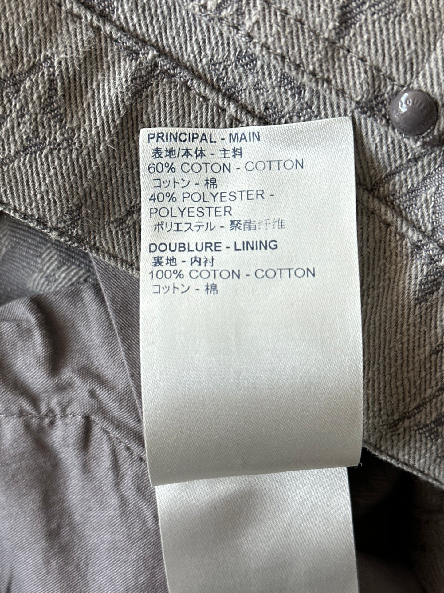 Louis Vuitton Grey Monogram Slim Jeans