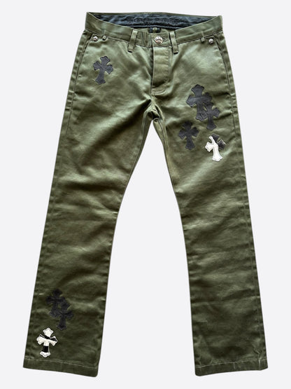 Chrome Hearts Green Cross Patch Chino Pants