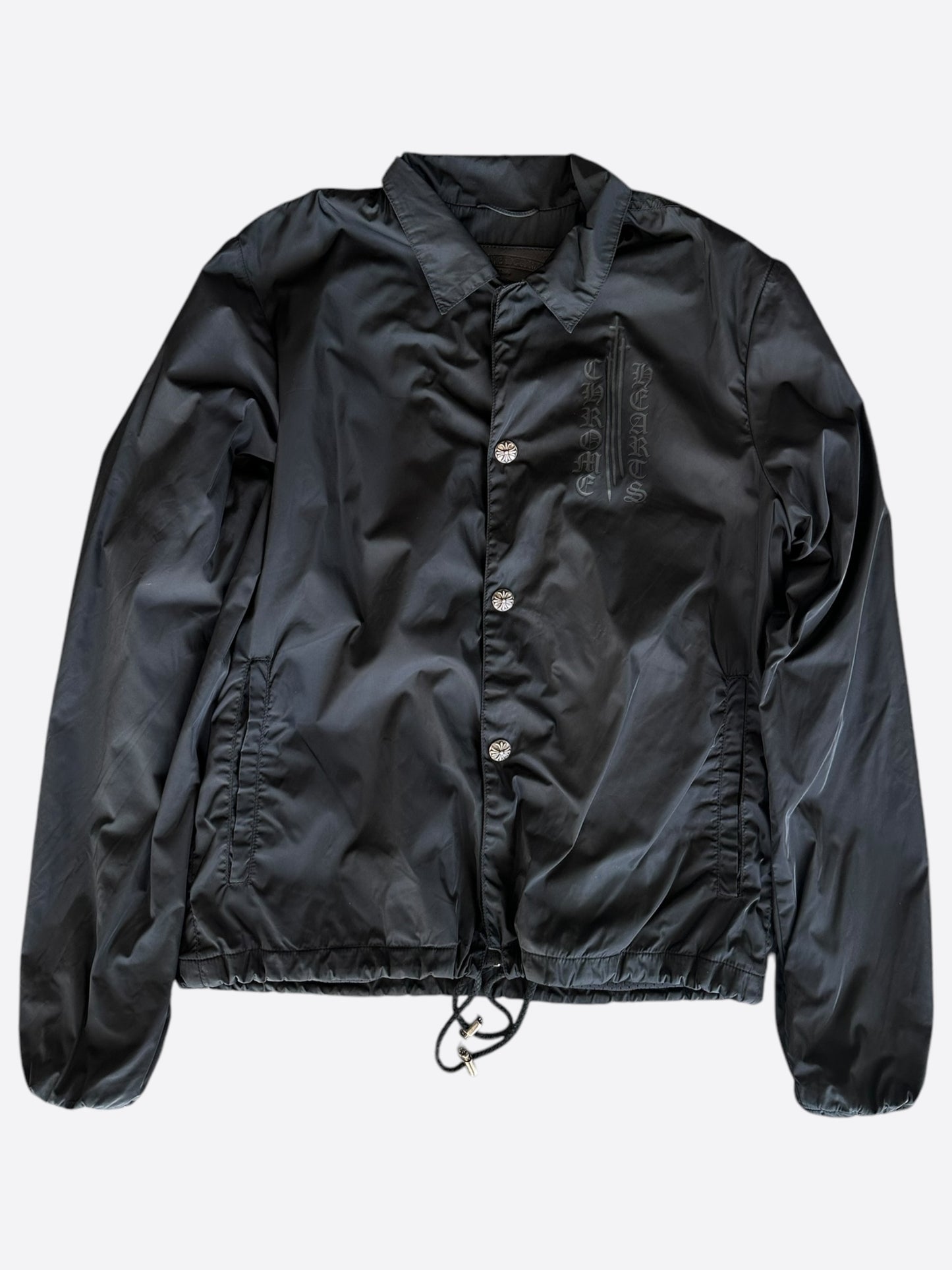 Chrome Hearts Black Eyechart Coach Jacket