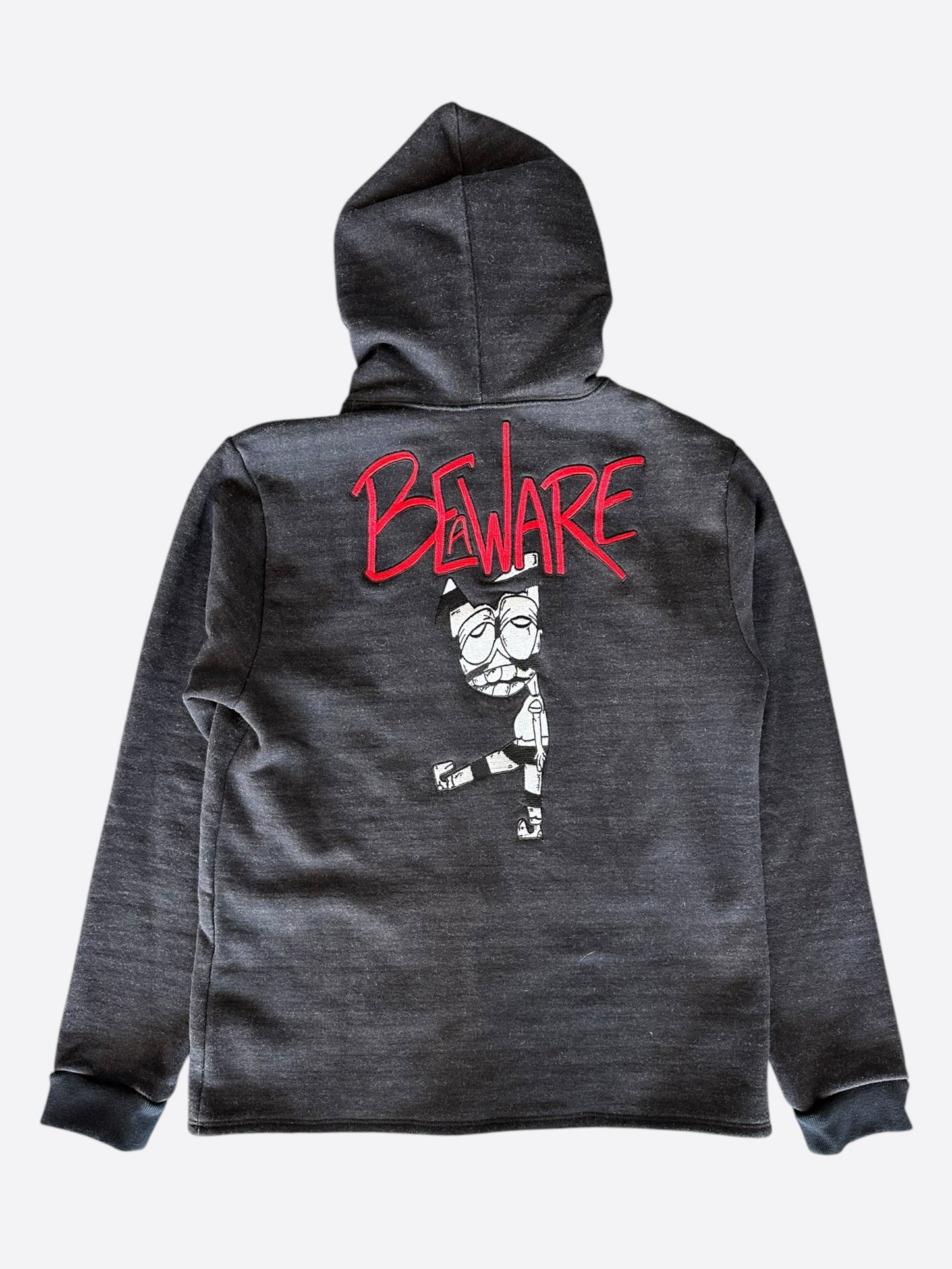 Chrome Hearts Matty Boy Grey Beware Zip Up Hoodie