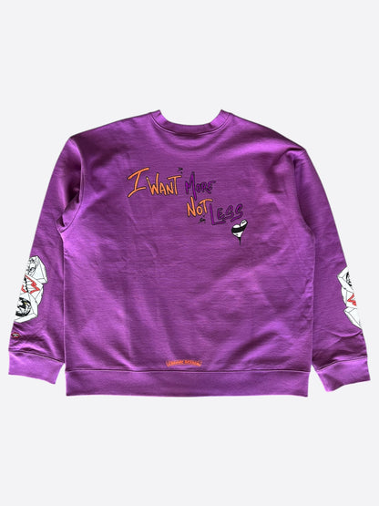 Chrome Hearts Matty Boy Purple More Not Less Sweater