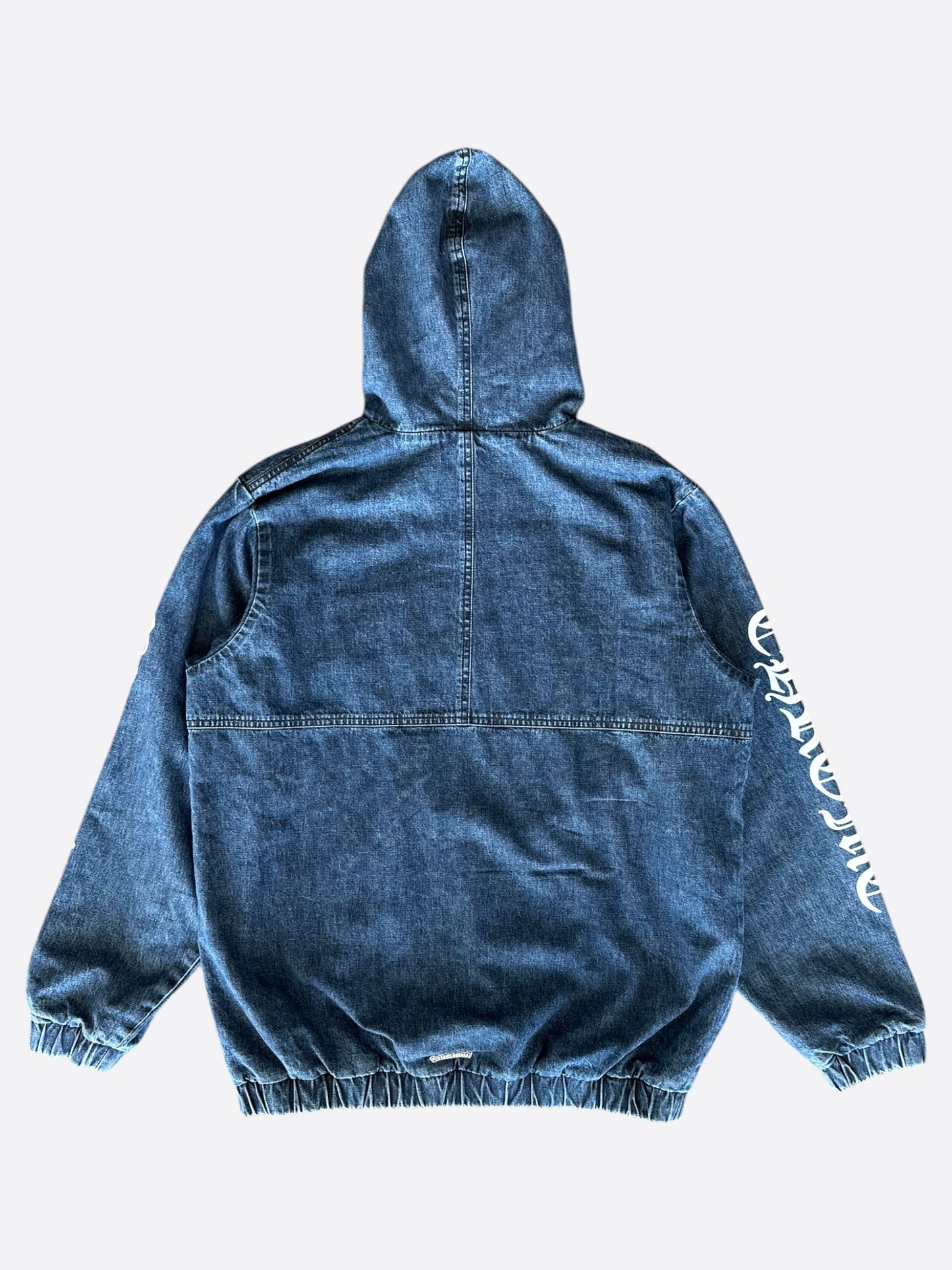 Chrome Hearts Blue & White Cross Patch Denim Anorak