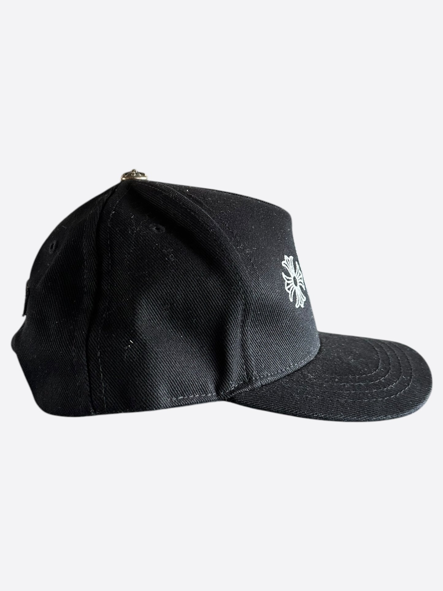 Chrome Hearts Black & White Horseshoe Logo Hat