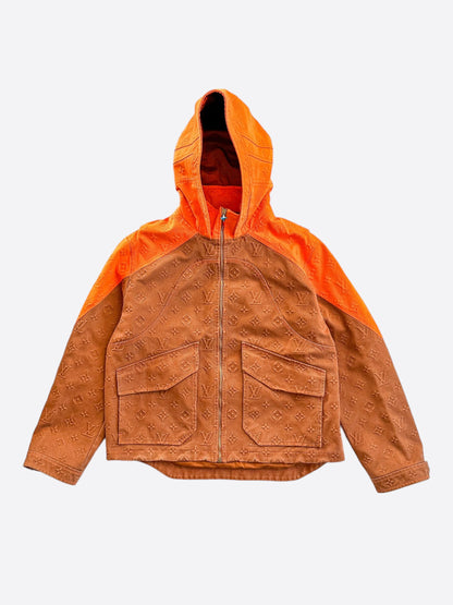 Louis Vuitton Brown & Orange Carpenter Hooded Jacket