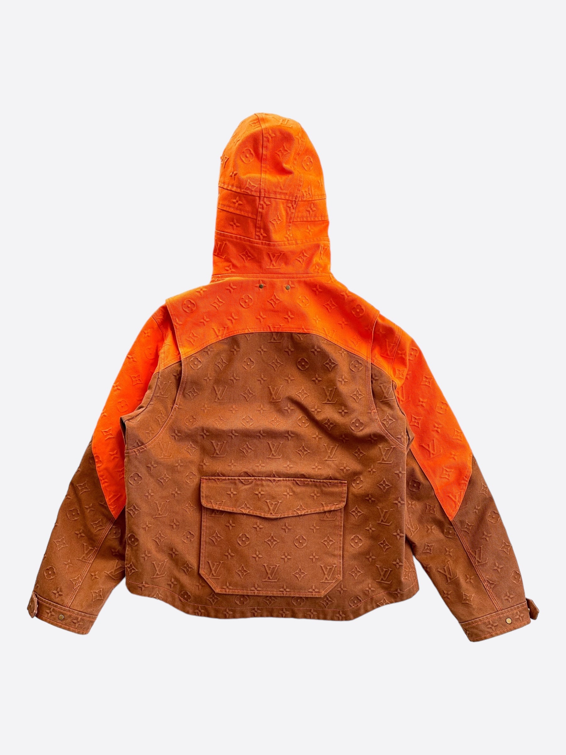 Louis Vuitton Brown Orange Carpenter Hooded Jacket Savonches