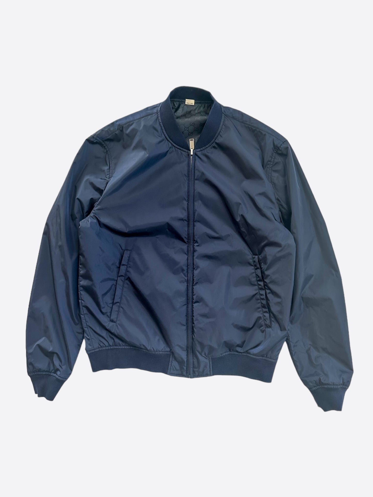 Gucci Black GG Monogram Reversible Bomber Jacket – Savonches