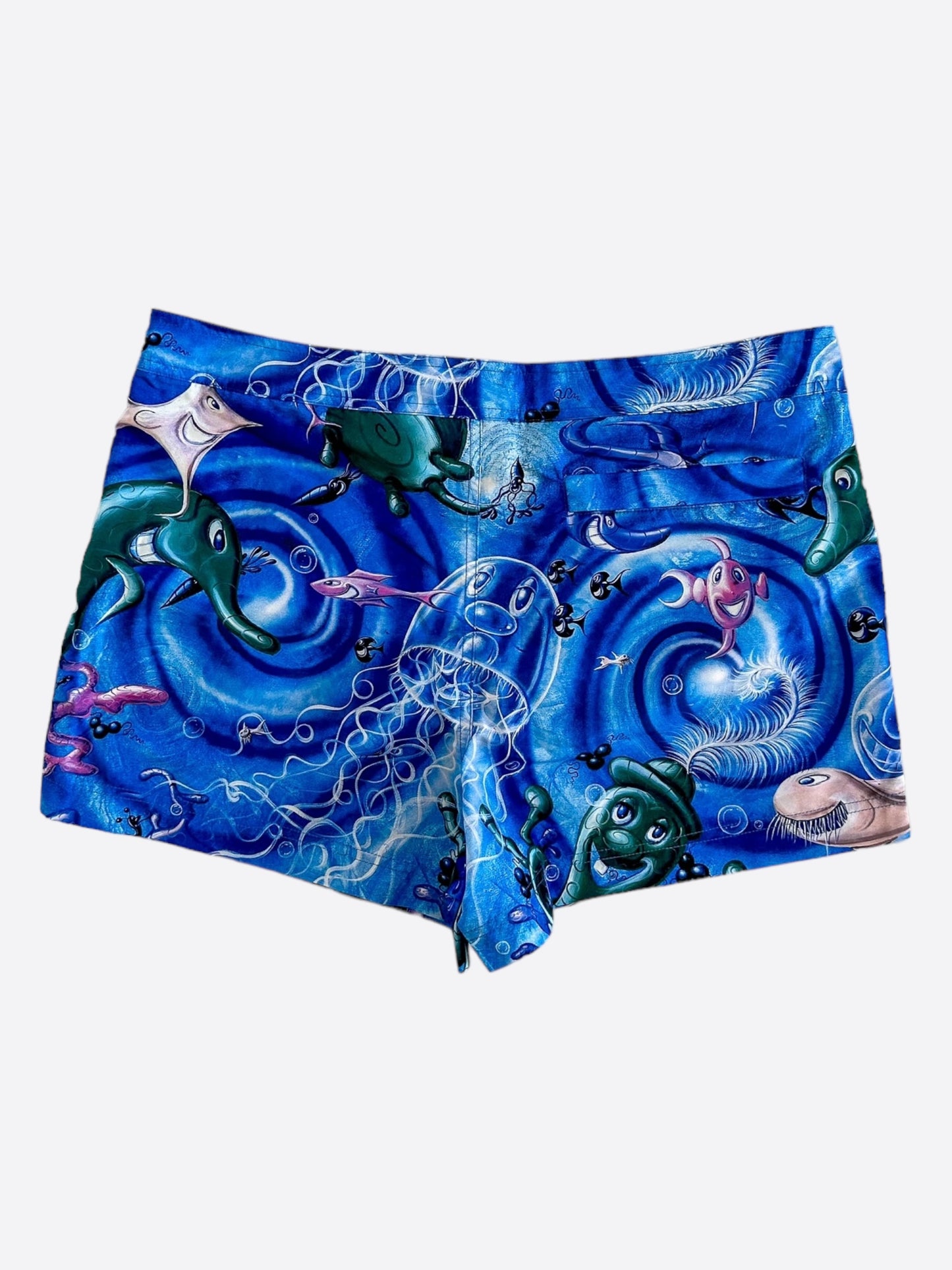 Dior Kenny Scharf Blue Oblique Swimshorts