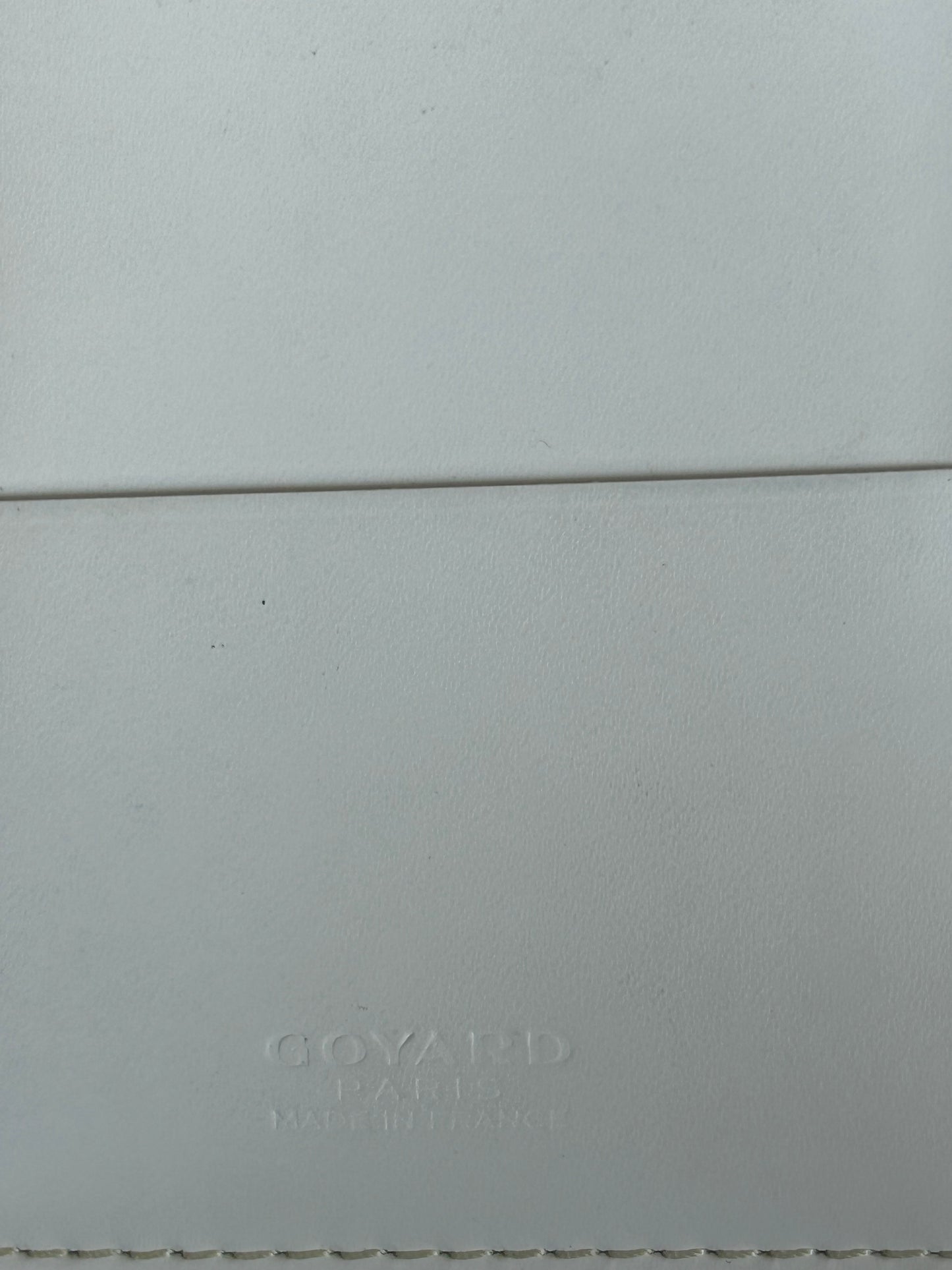 Goyard White Greenelle Passport Holder
