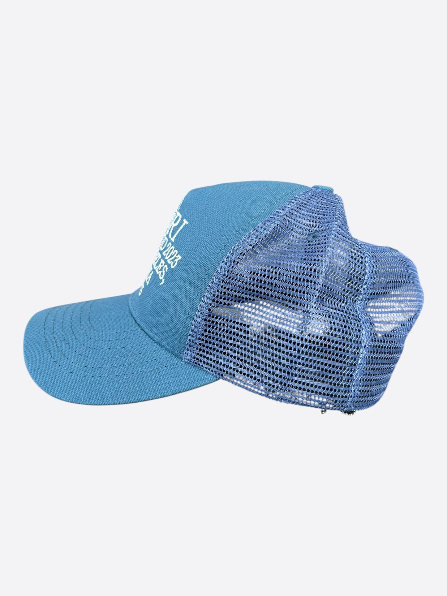 Amiri Blue & White Pegasus Trucker Hat