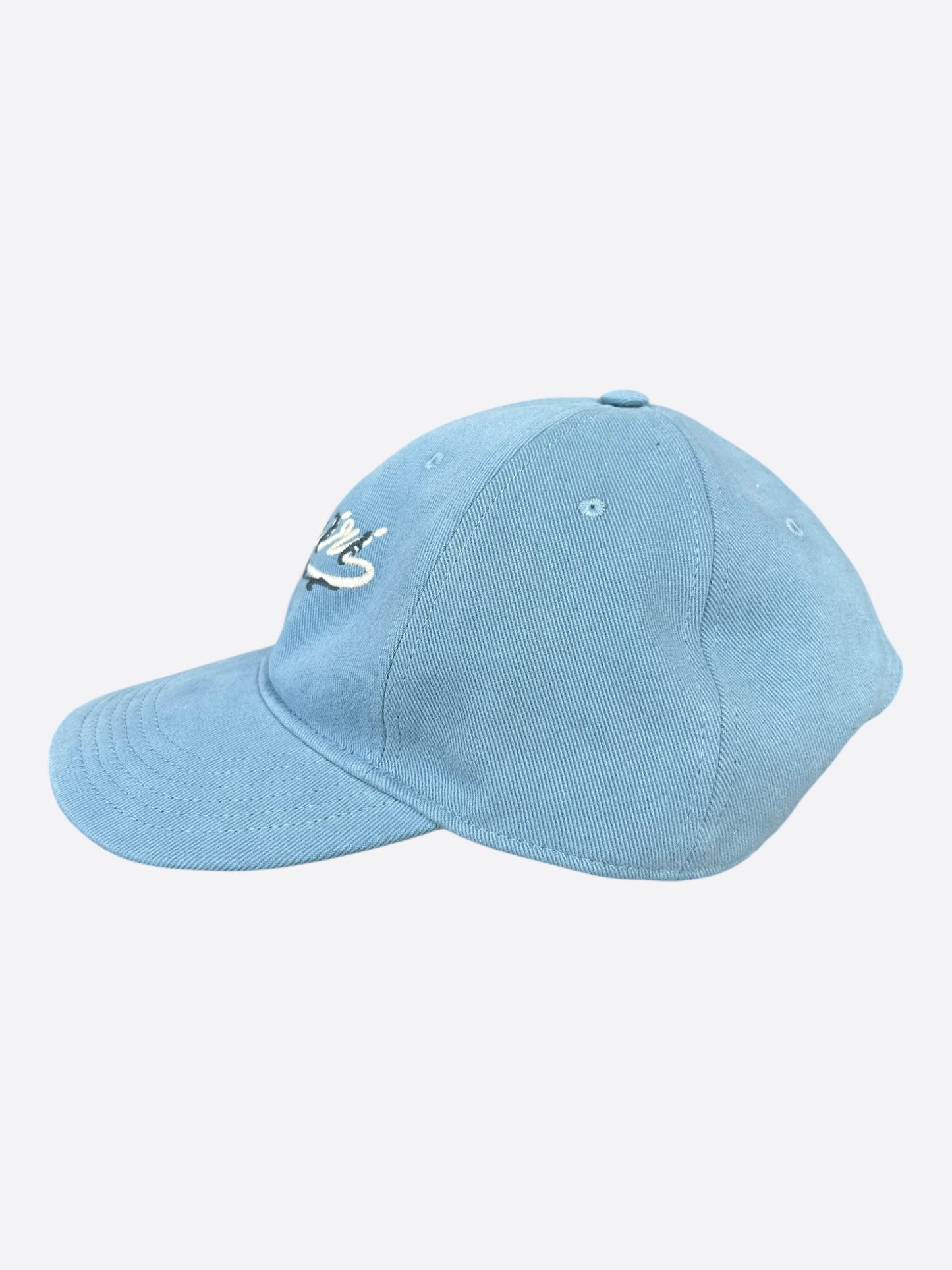 Amiri Blue & White Filigree Logo Hat
