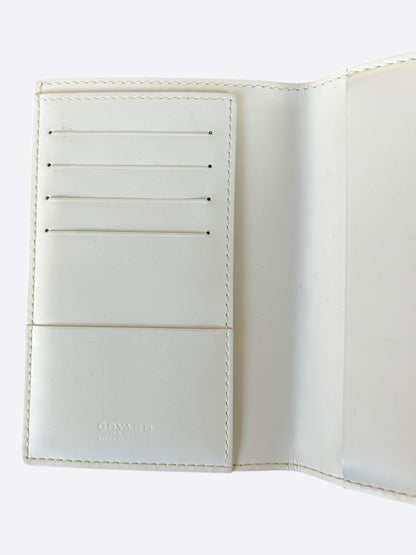 Goyard White Greenelle Passport Holder