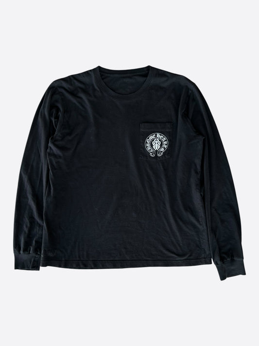 Chrome Hearts Black USA Flag Longsleeve T-Shirt
