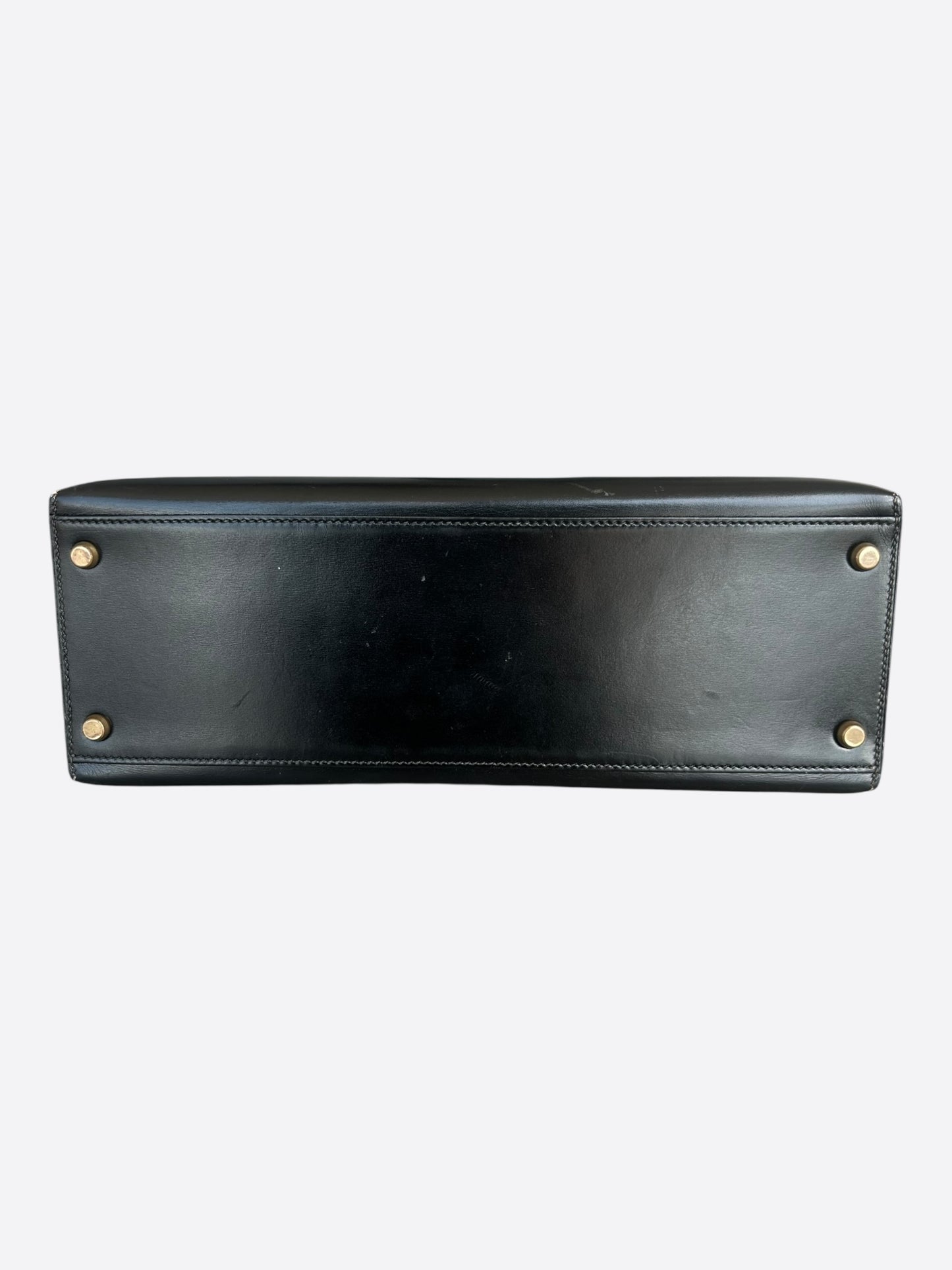 Hermes Black Box Leather & Gold Hardware Kelly 32