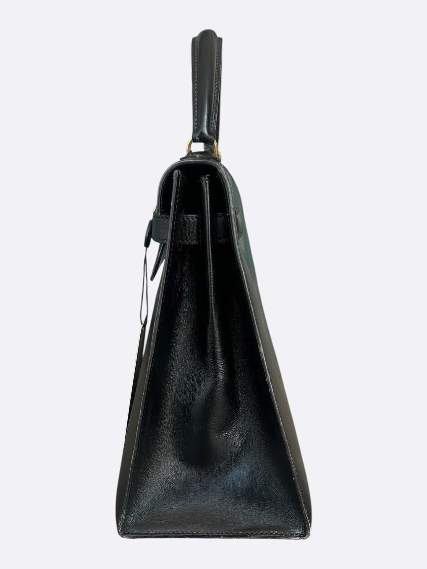 Hermes Black Box Leather & Gold Hardware Kelly 32