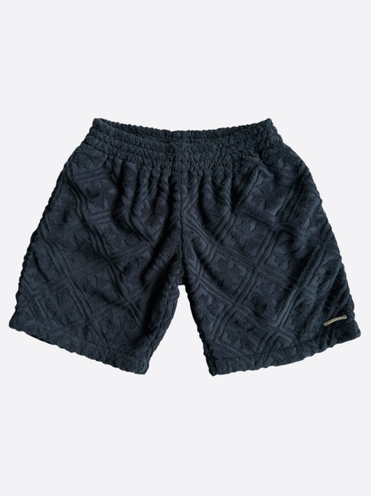 Chrome Hearts Black Cross Jacquard Towel Shorts