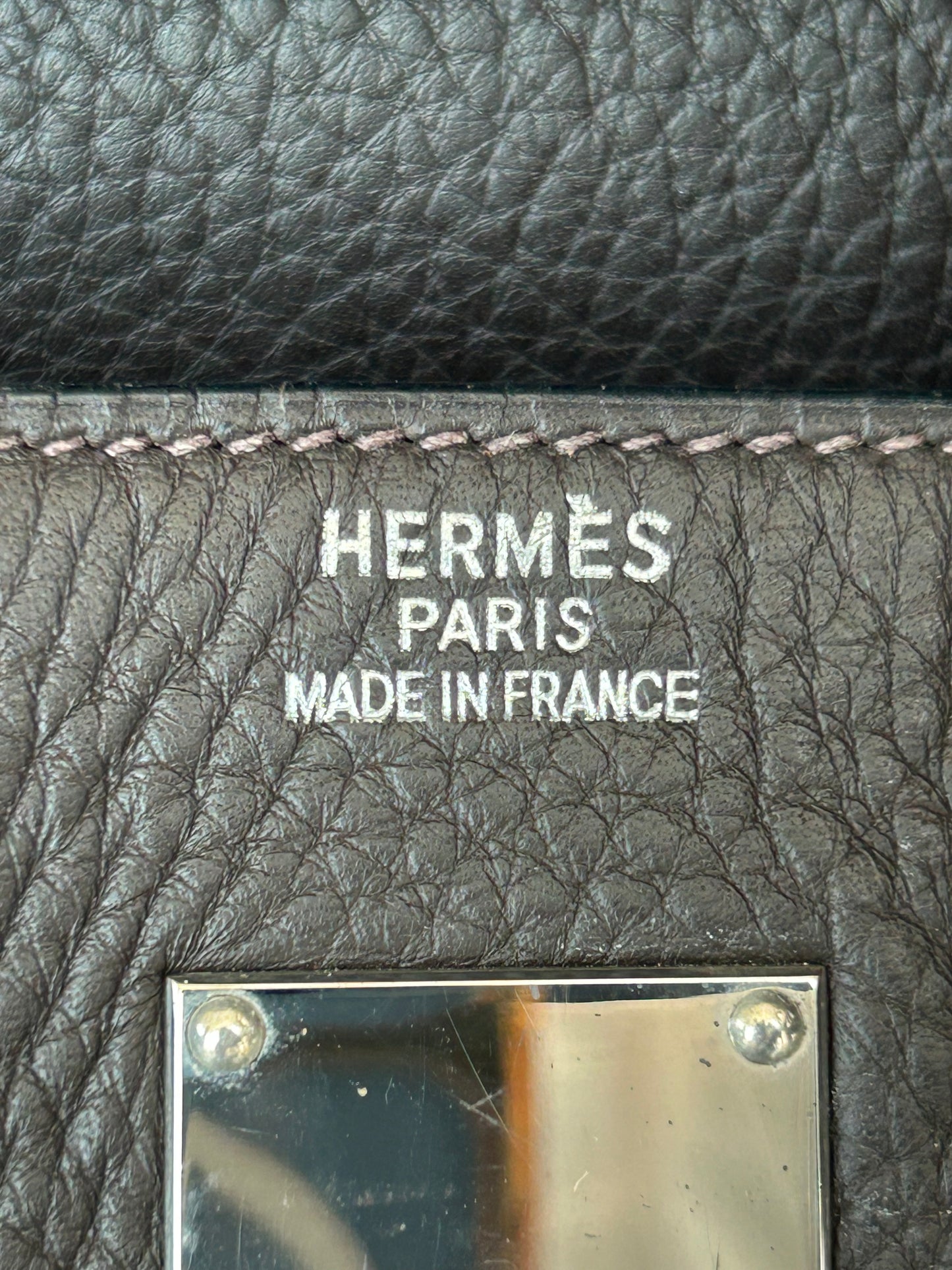 Hermes Dark Brown Togo & Palladium Hardware HAC Birkin 40