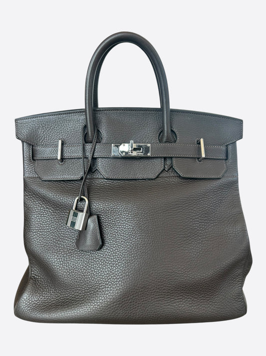 Hermes Dark Brown Togo & Palladium Hardware HAC Birkin 40