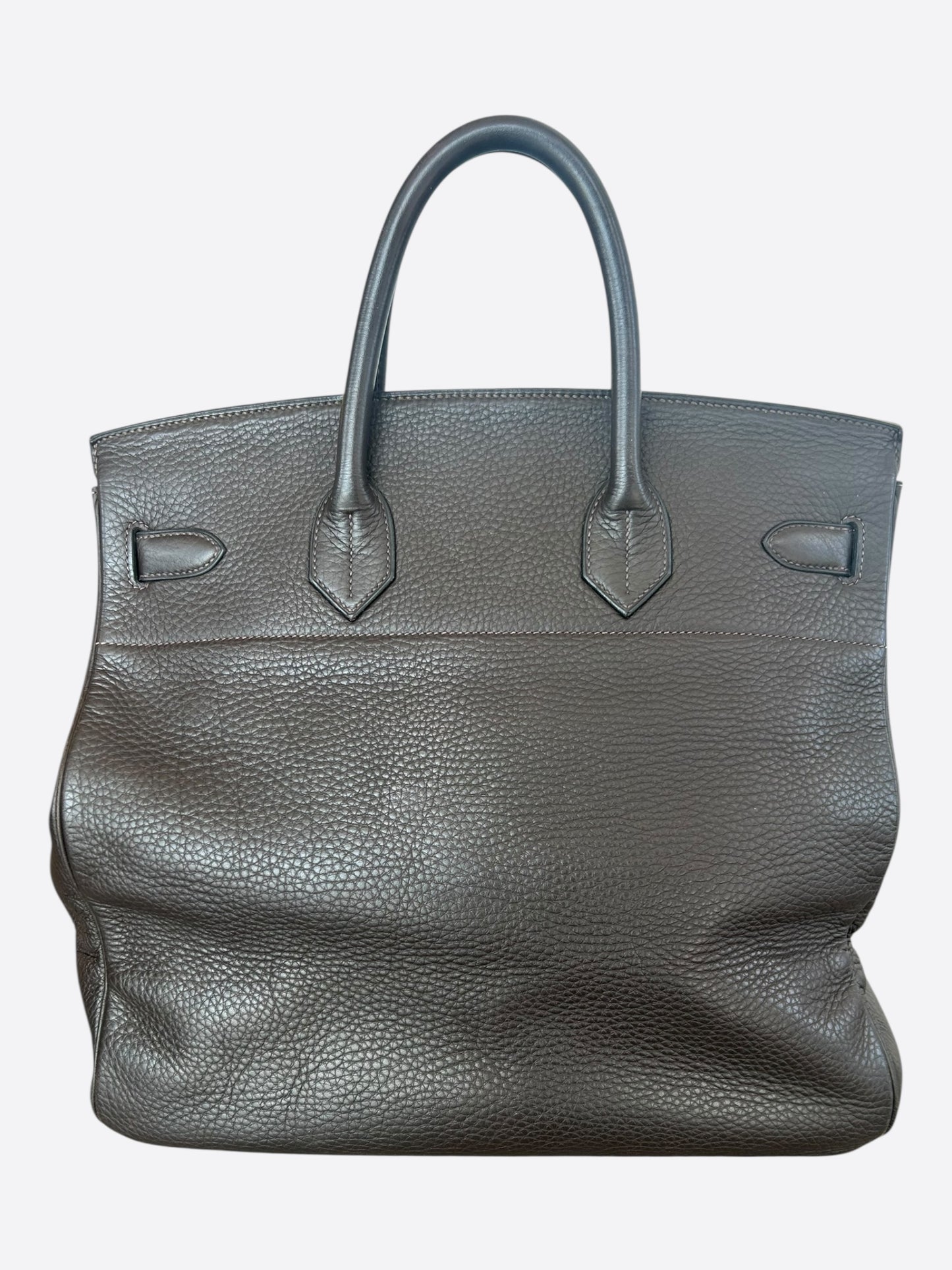 Hermes Dark Brown Togo & Palladium Hardware HAC Birkin 40