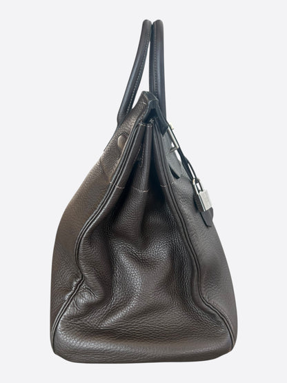 Hermes Dark Brown Togo & Palladium Hardware HAC Birkin 40