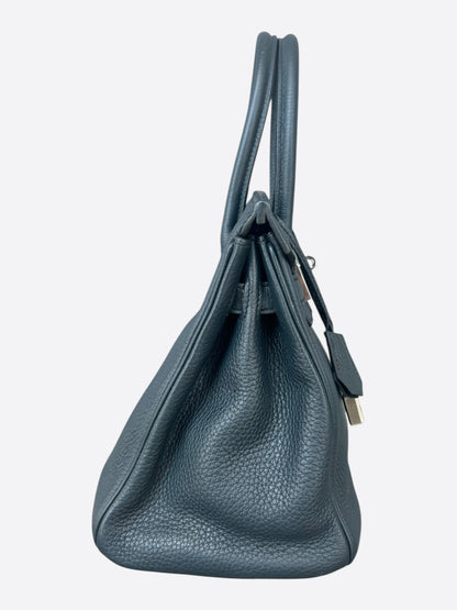 Hermes Bleu Nuit Togo & Palladium Hardware Birkin 30