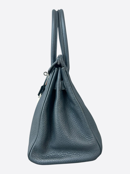 Hermes Bleu Nuit Togo & Palladium Hardware Birkin 30