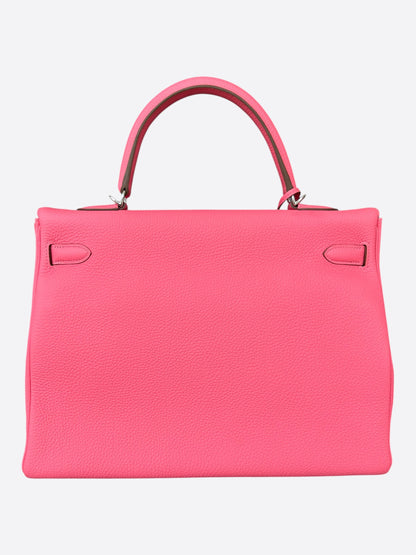 Hermes Pink Togo & Palladium Hardware Kelly 35