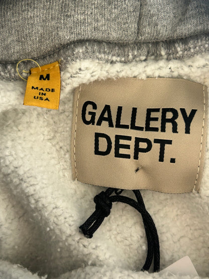 Gallery Dept Grey & Black Logo Hoodie
