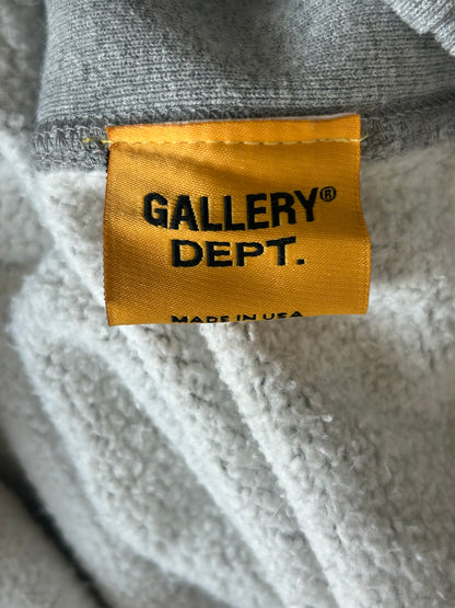 Gallery Dept Grey & Black Logo Hoodie