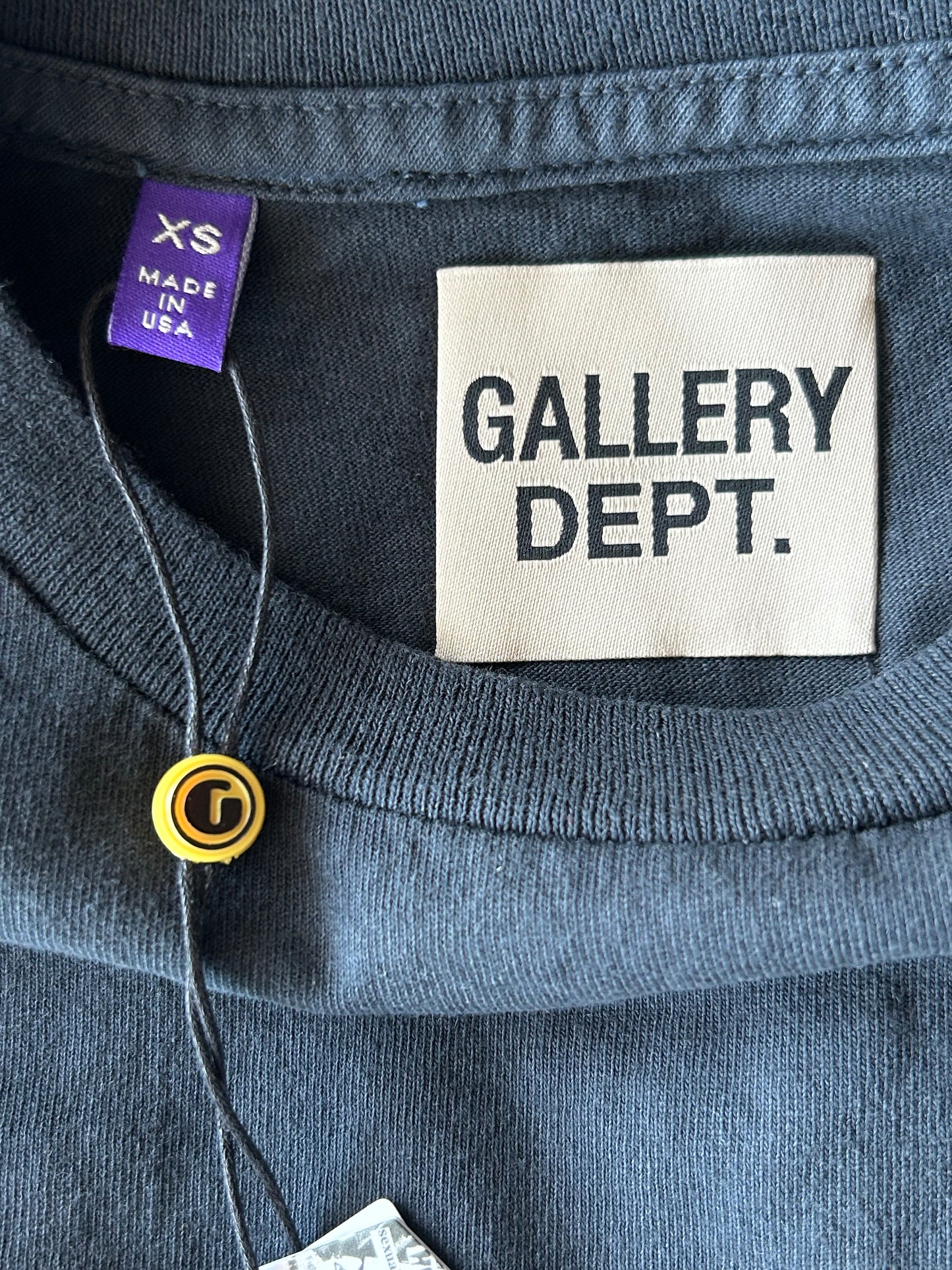 Gallery Dept Black & Blue Dept Logo T-Shirt